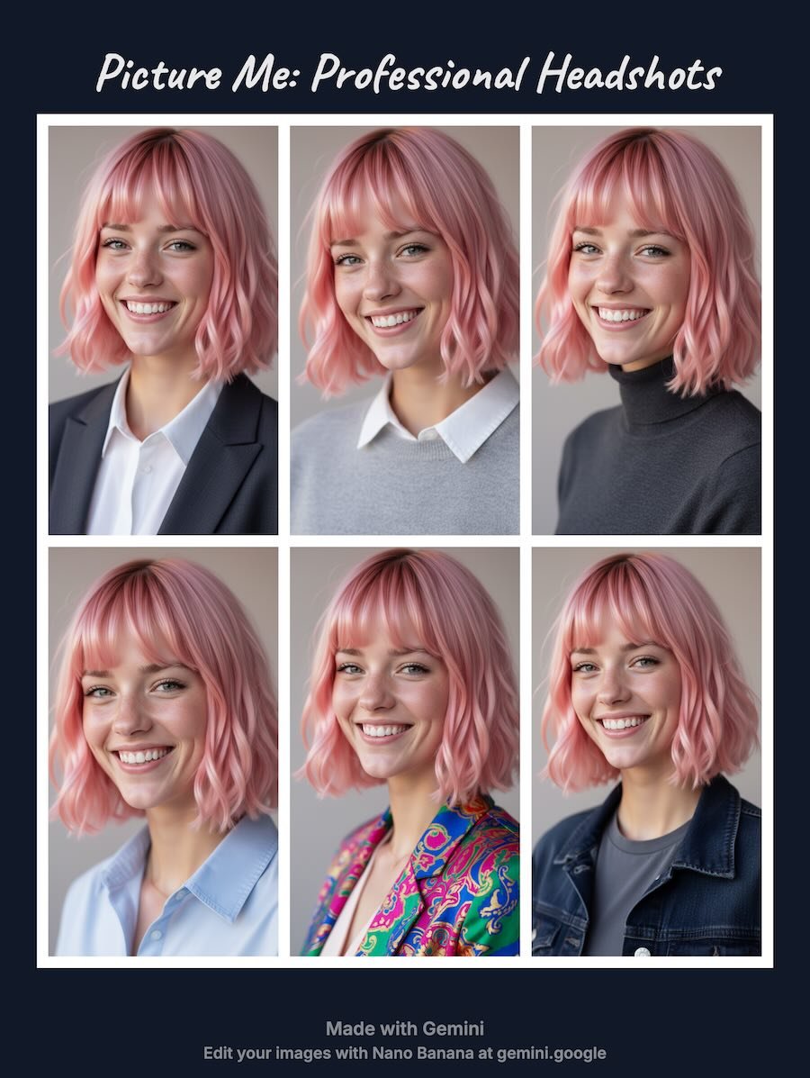 Picture Me Professional Headshots album with six images