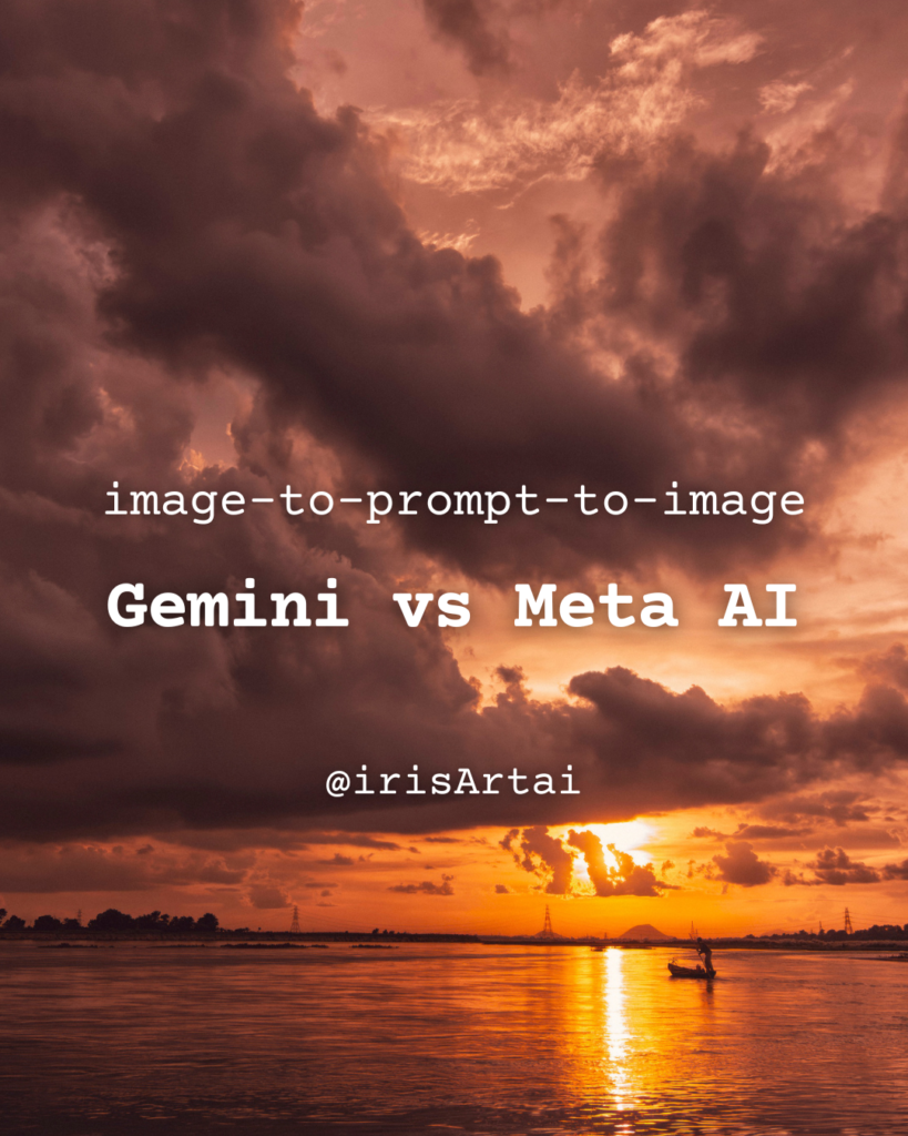 Image to prompt to image: Gemini vs Meta AI